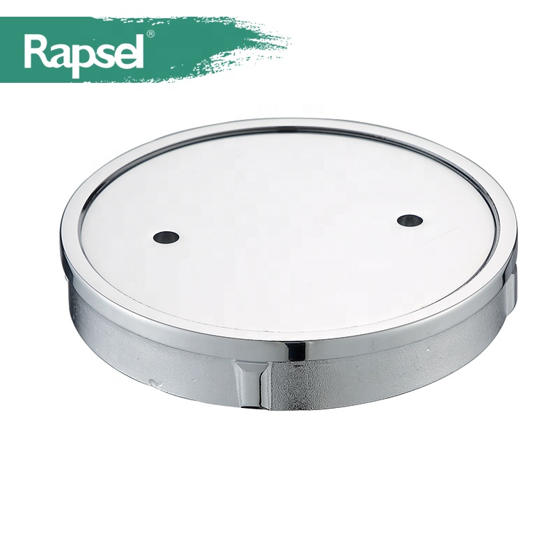 Rapsel Chrome Finished Brass 120mm Round Bathroom Floor Drain